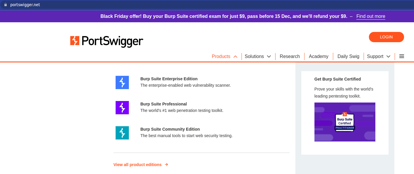 Downloading Burp Suite Downloading Burp Suite