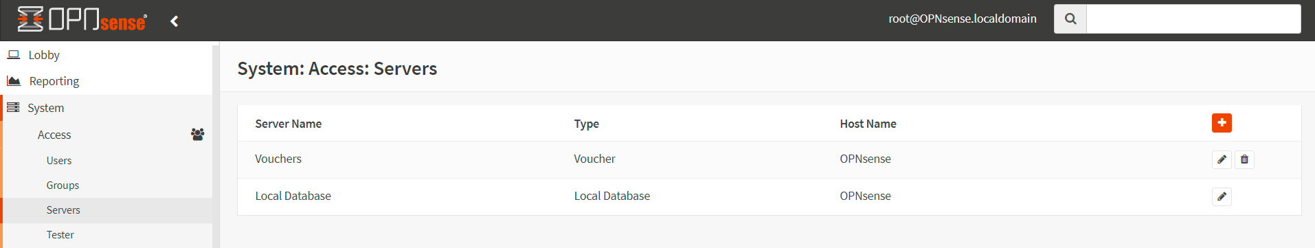 Access Servers in OPNsense Access Servers in OPNsense
