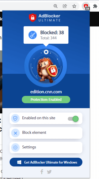 Managing AdBlocker Ultimate for a website/web page Managing AdBlocker Ultimate for a website/web page