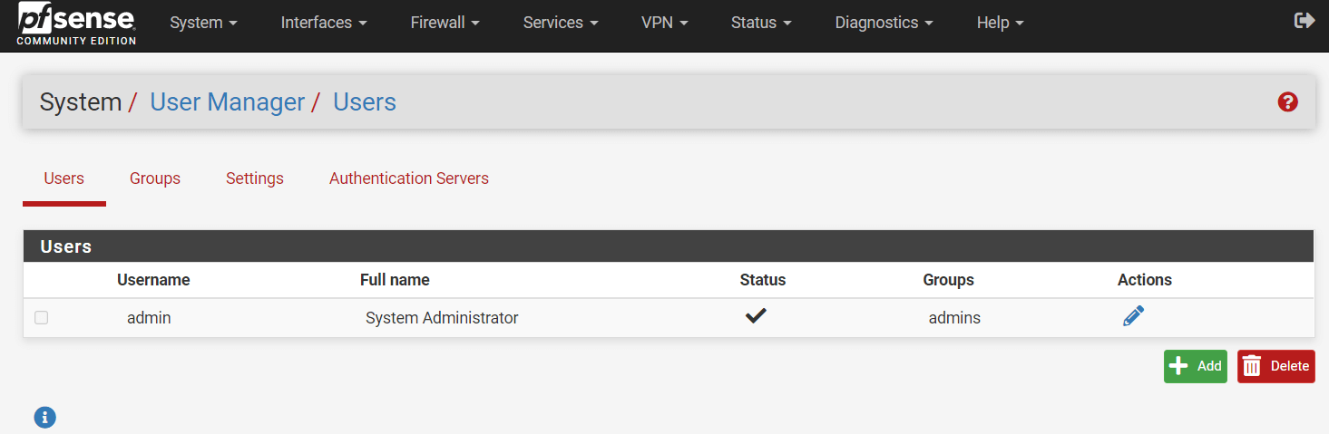 Managing Local Users on pfSense Managing Local Users on pfSense