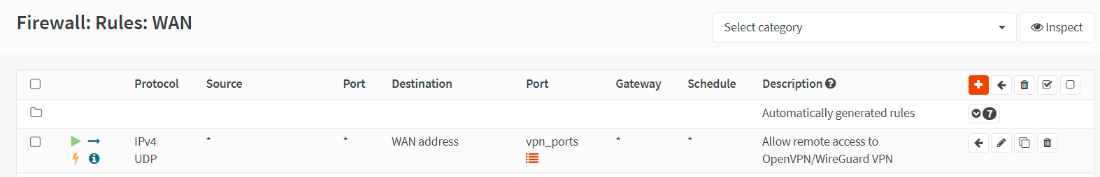 OpenVPN servers access rule in OPNsense OpenVPN servers access rule in OPNsense