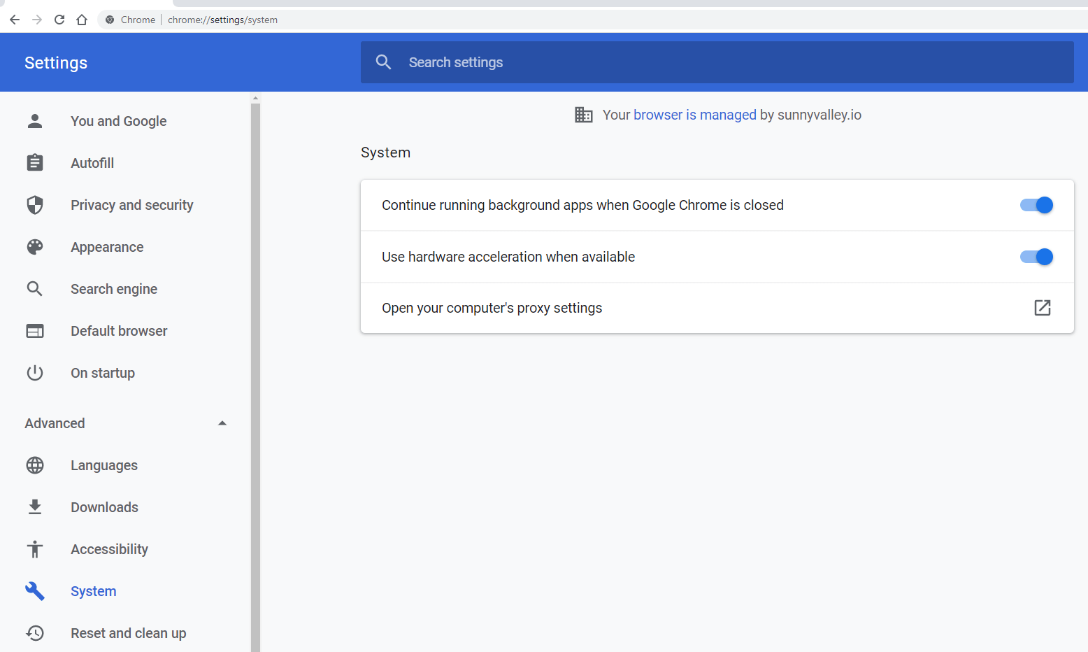 Accessing proxy server settings in Chrome Browser Accessing proxy server settings in Chrome Browser