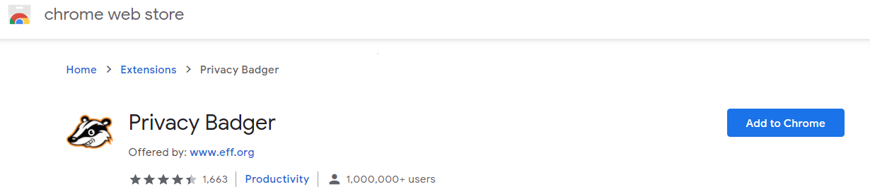 Installing Privacy Badger Extension Installing Privacy Badger Extension