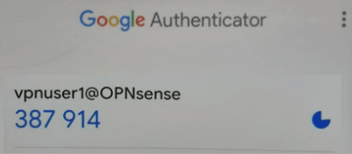 Token generated by Google Authenticator for OpenVPN client user Token generated by Google Authenticator for OpenVPN client user