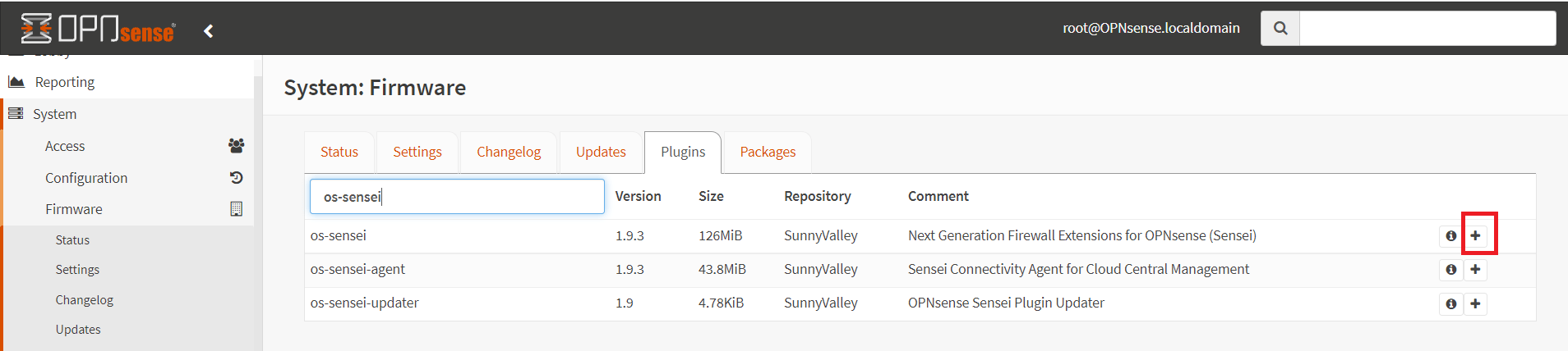 Installing Zenarmor Next Generation Firewall Extensions for OPNsense
