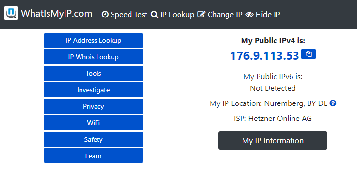 Verifying the location and IP address Verifying the location and IP address