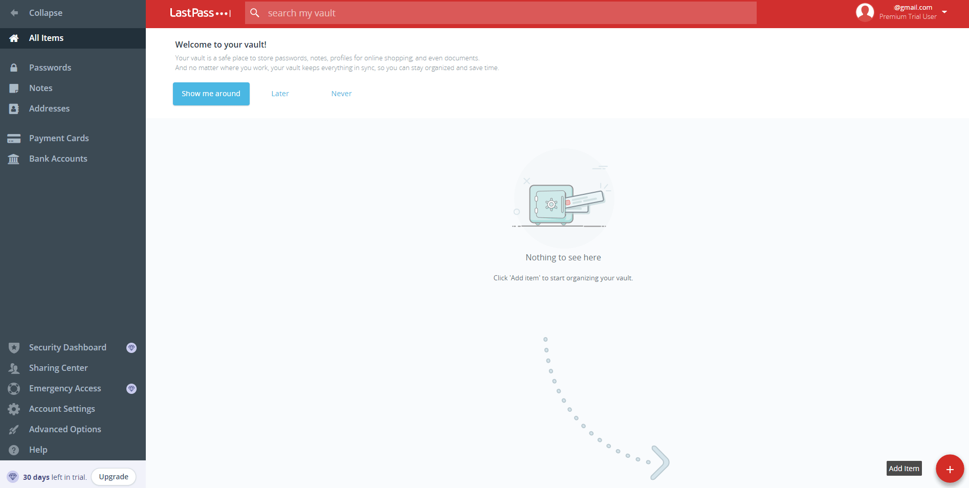 Accessing the vault Accessing the vault