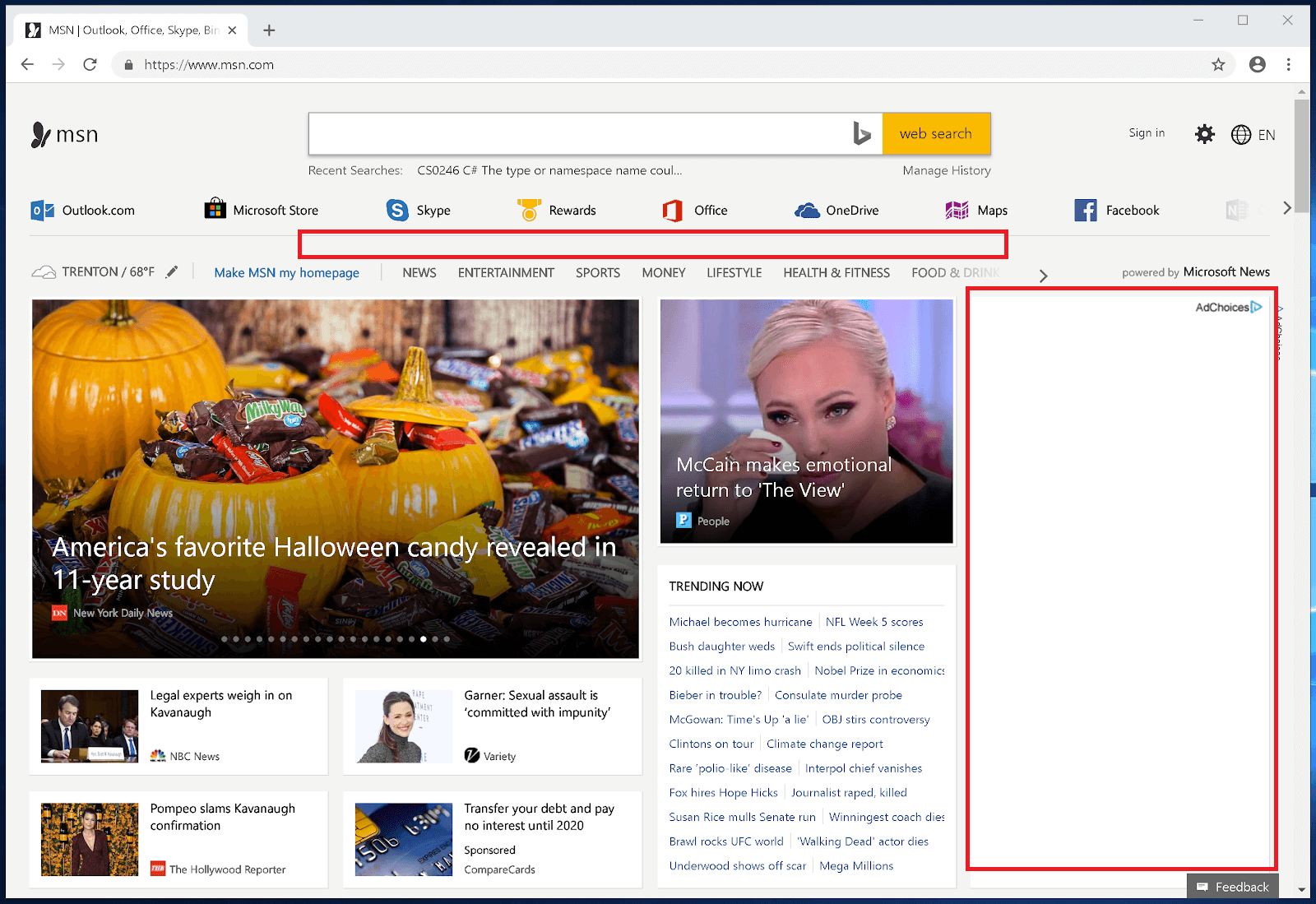 Ads blocked by Zenarmor on MSN homepage Ads blocked by Zenarmor on MSN homepage