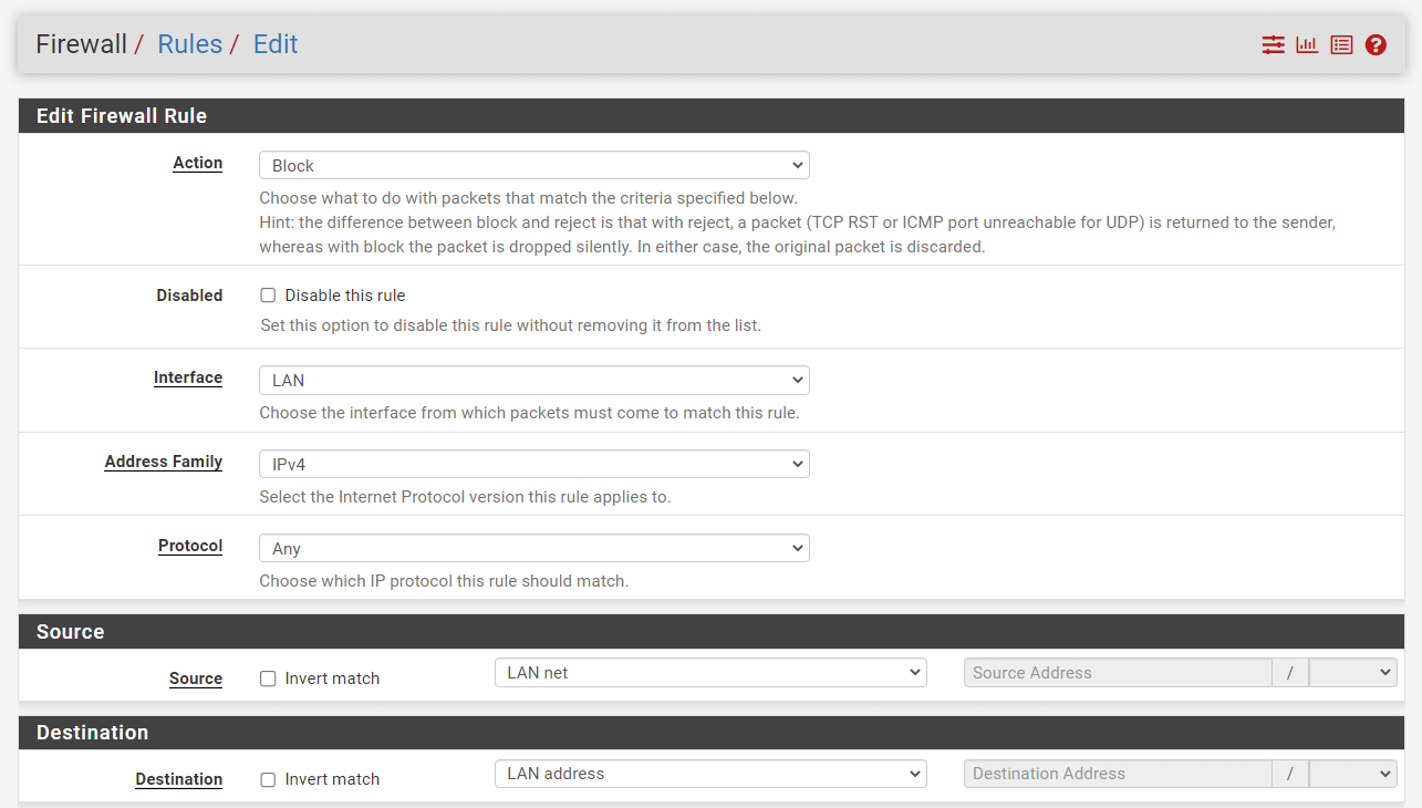 Adding Firewall Rule to block Firewall Access Adding Firewall Rule to block Firewall Access