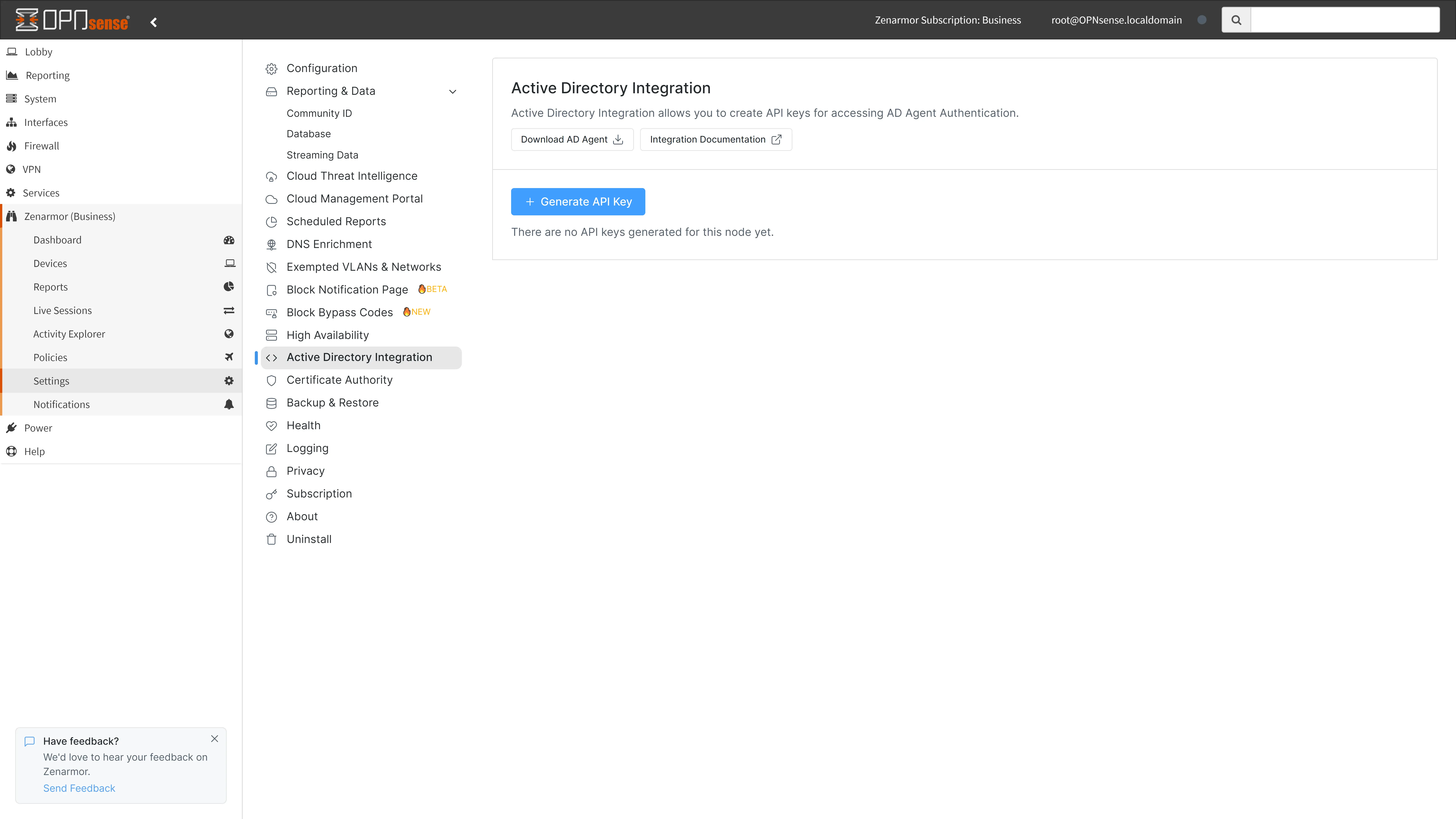 Creating Zenarmor AD Agent Authentication Token Creating Zenarmor AD Agent Authentication Token