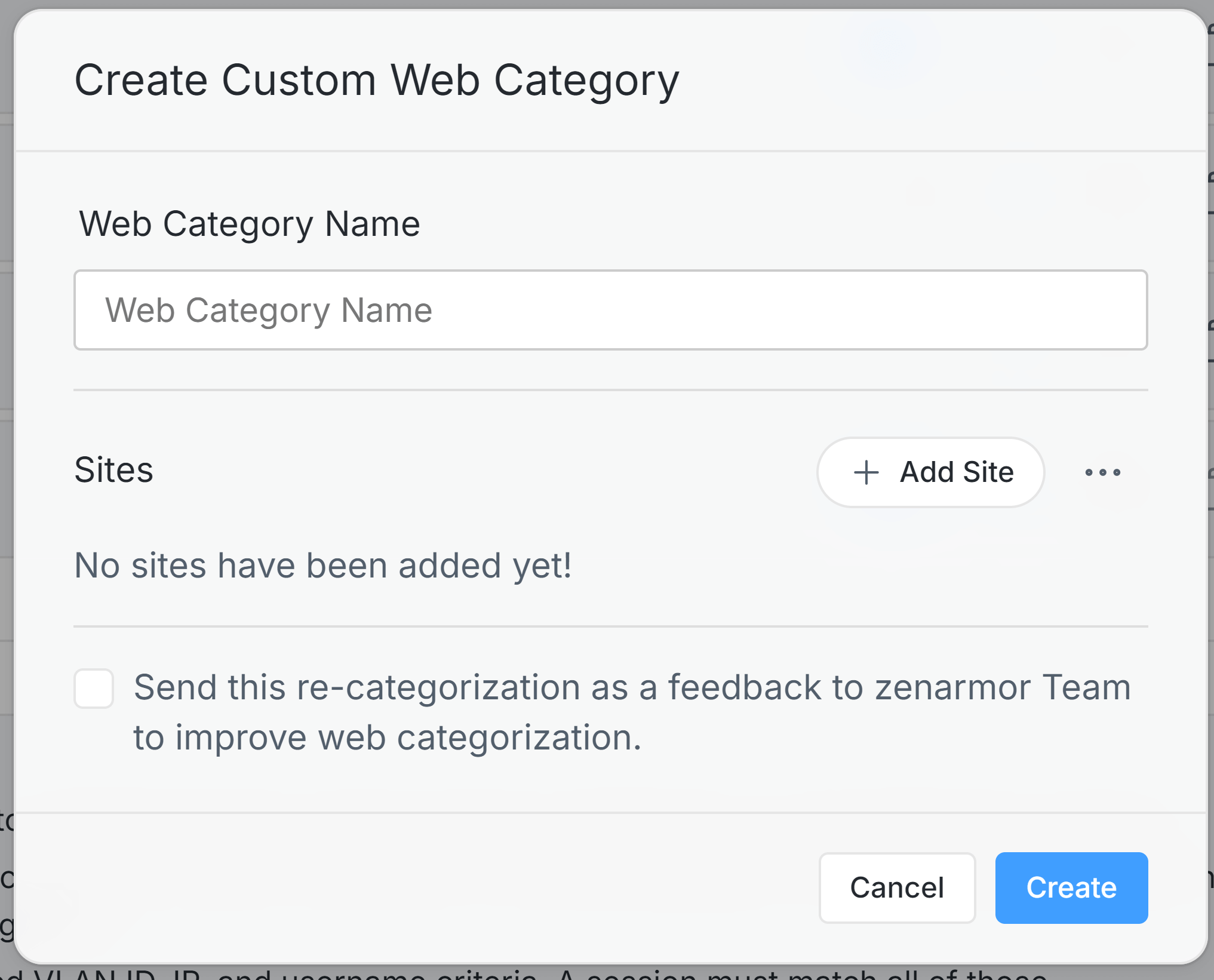 Create Custom Web Category on Zenarmor