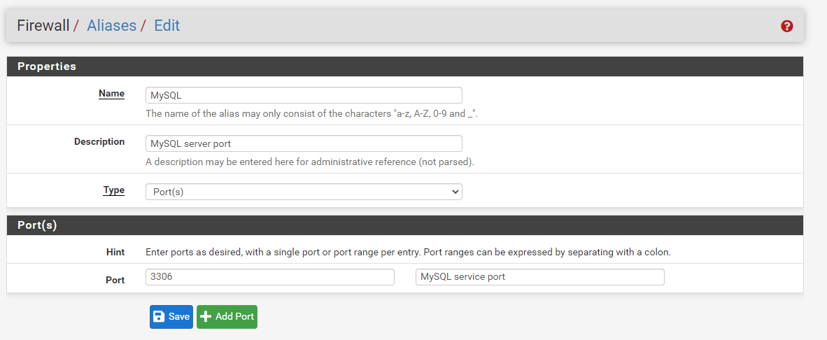 Defining an alias for MySQL default service port(3306/TCP) Defining an alias for MySQL default service port(3306/TCP)