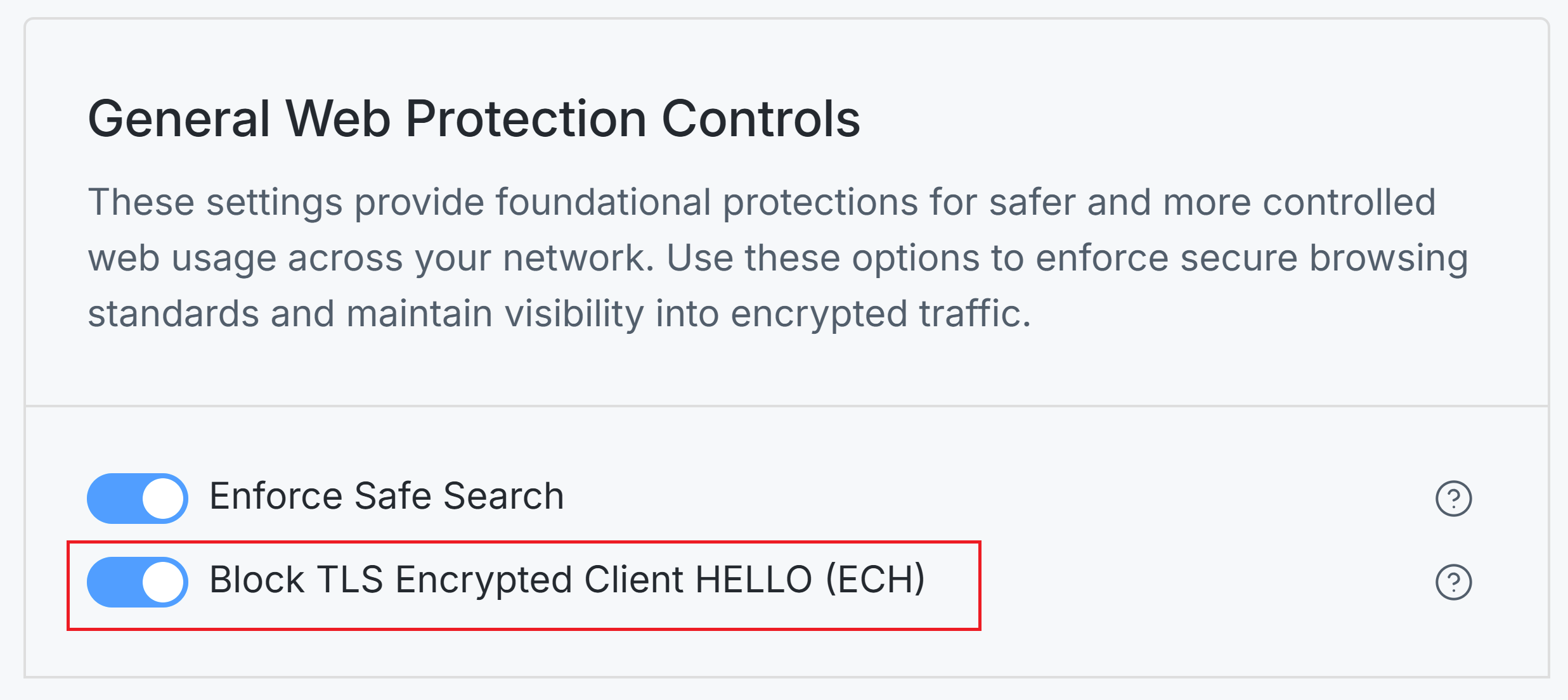 Disabling Block ECH Option Disabling Block ECH Option