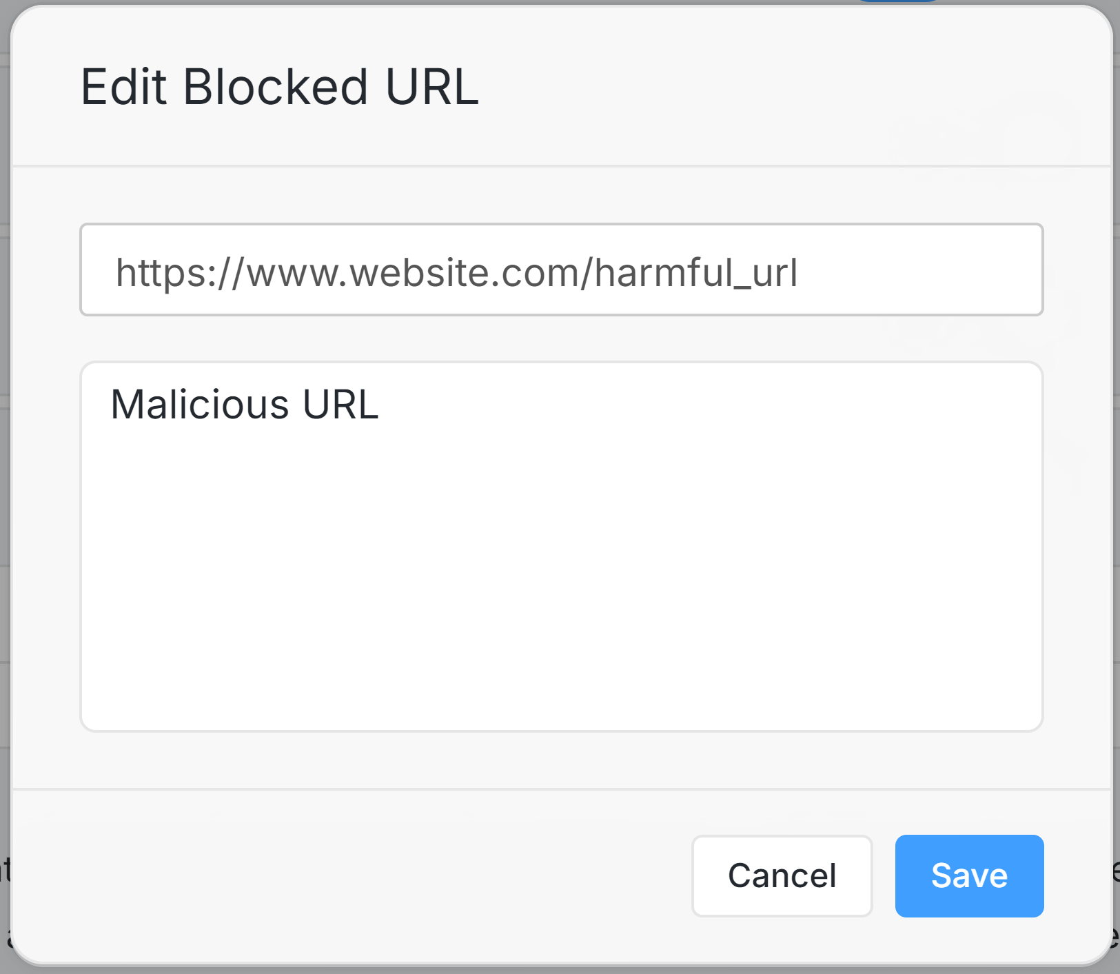 Editing Blocked URL