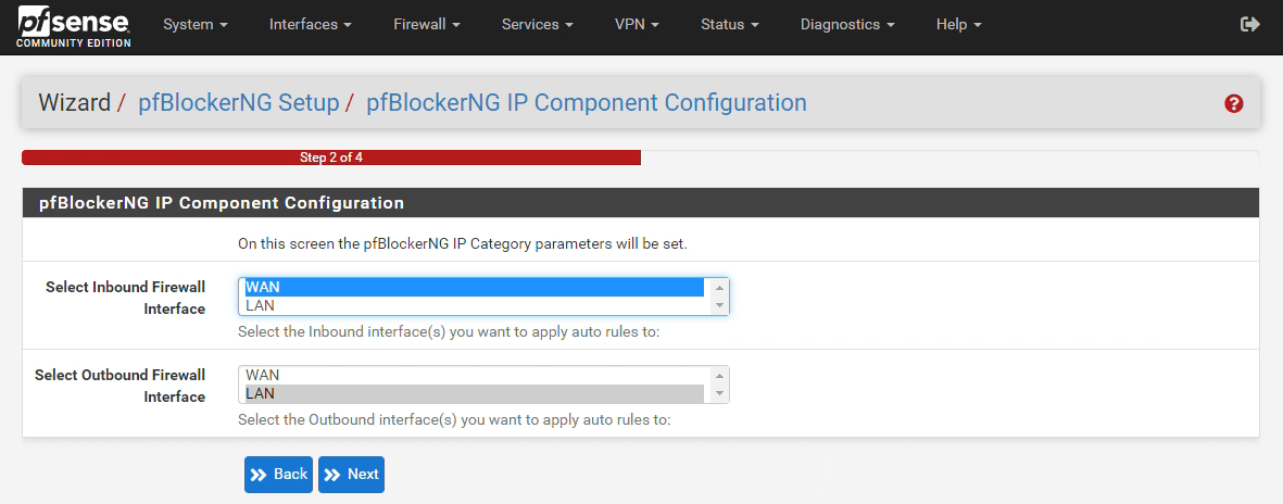 pfBlockerNG IP Component Configuration pfBlockerNG IP Component Configuration