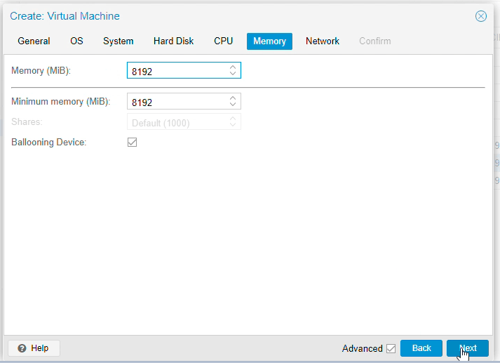 Setting Memory size 8 GB for ClearOS firewall on Proxmox Setting Memory size 8 GB for ClearOS firewall on Proxmox