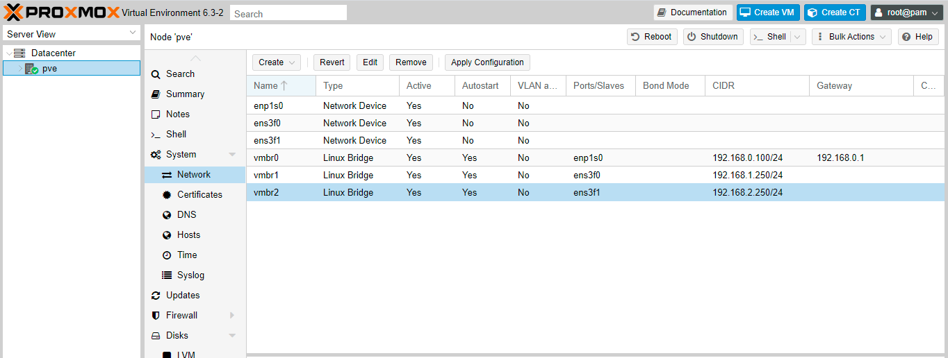 Network devices on Proxmox Network devices on Proxmox