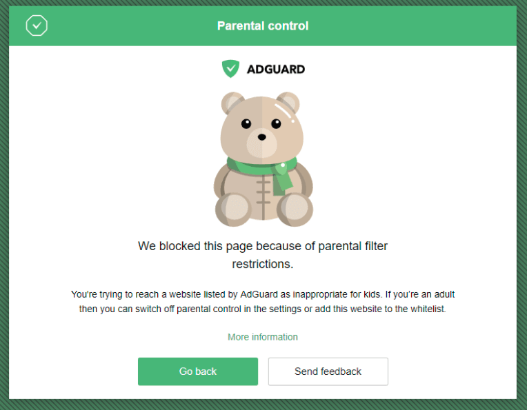 Page blocked due to AdGuard Home parental control Page blocked due to AdGuard Home parental control