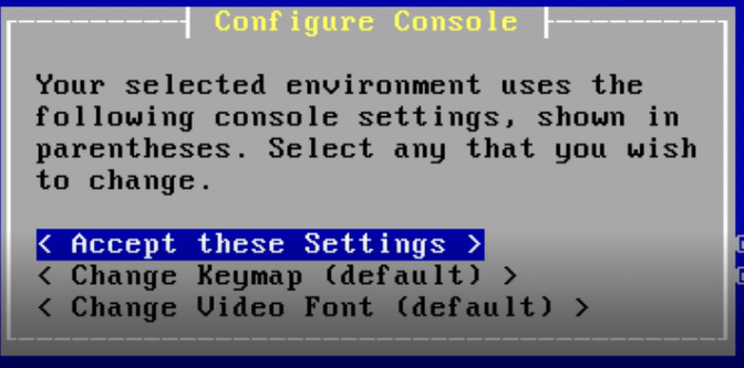 Configuring console Configuring console