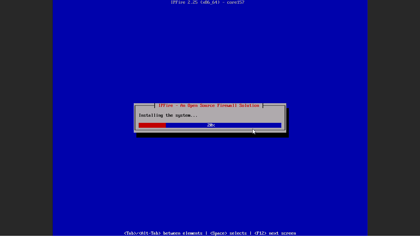 IPFire installation IPFire installation