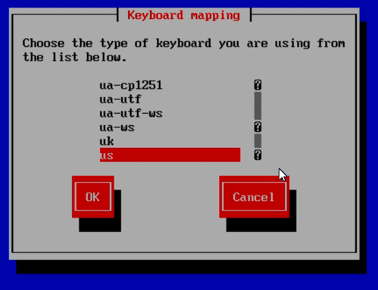 Keyboard layout selection Keyboard layout selection