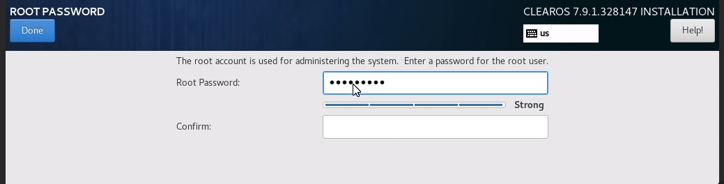 Setting a strong root password for ClearOS Setting a strong root password for ClearOS