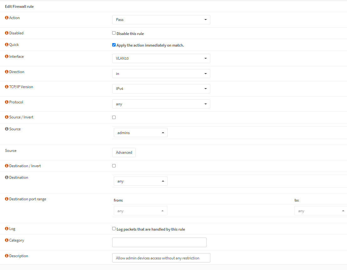 Allow admin devices access without any restriction Allow admin devices access without any restriction