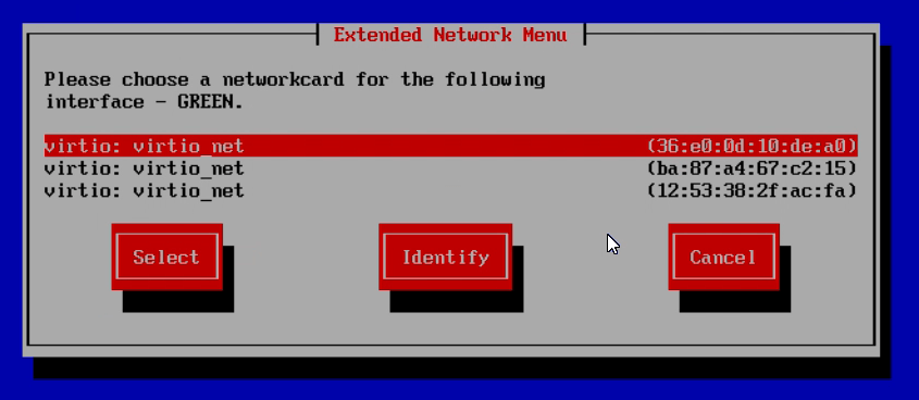 Extended network menu on IPFire Extended network menu on IPFire