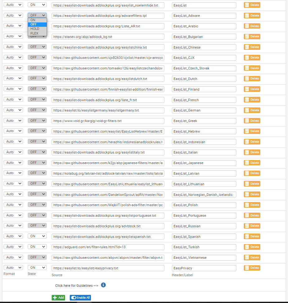 DNSBL source definitions for EasyList group DNSBL source definitions for EasyList group
