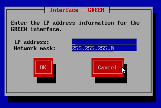 IP Address configuration for Green interface on IPFire IP Address configuration for Green interface on IPFire