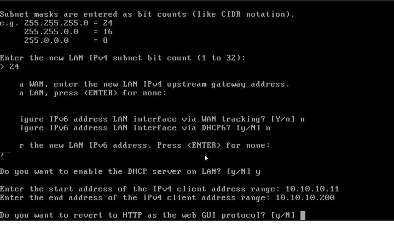 http setting for the OPNsense web GUI http setting for the OPNsense web GUI