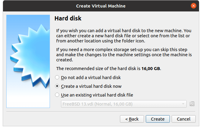 Create Virtual Hard disk