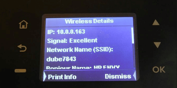 Learning printer IP address on printer LCD Learning printer IP address on printer LCD