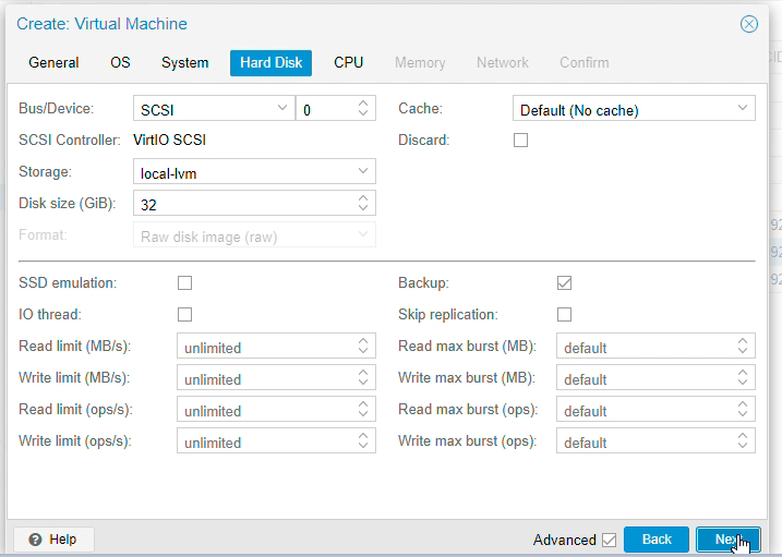 Setting Hard disk size as 32 GB for IPFire on Proxmox Setting Hard disk size as 32 GB for IPFire on Proxmox