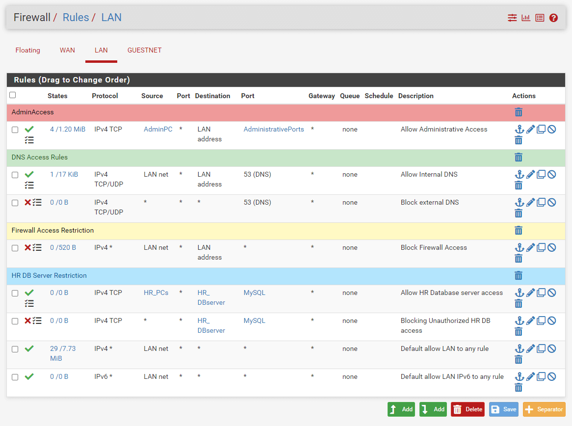 Firewall rules set after DB access restriction Firewall rules set after DB access restriction