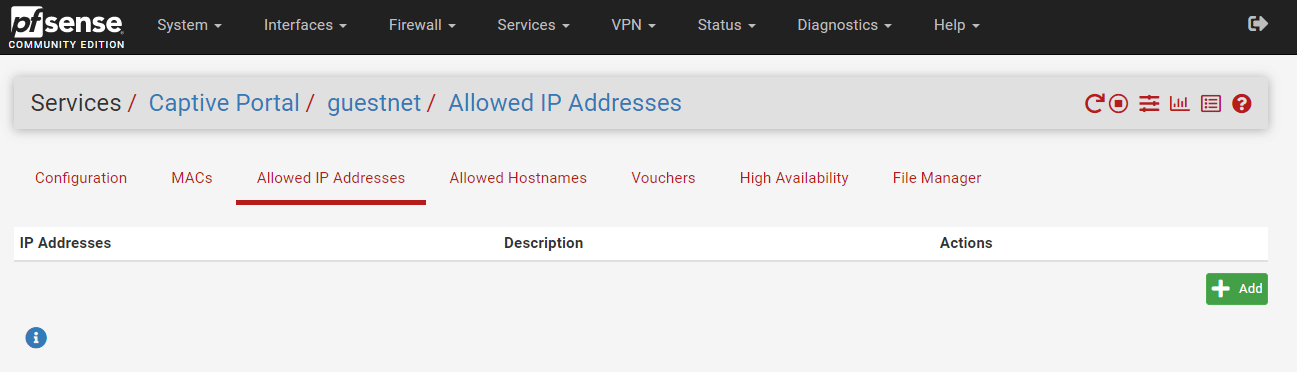 Managing Allowed IP Addresses for Captive Portal on pfSense Firewall Managing Allowed IP Addresses for Captive Portal on pfSense Firewall