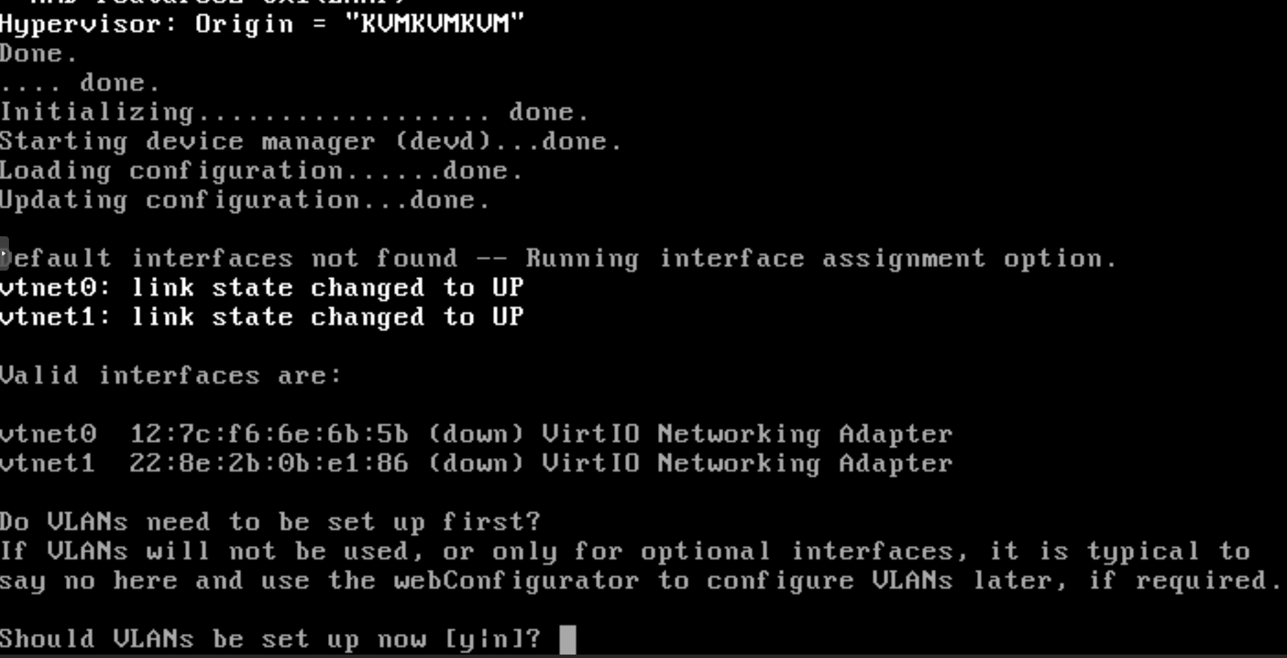 VLAN configuration for network interfaces of pfSense on CLI VLAN configuration for network interfaces of pfSense on CLI